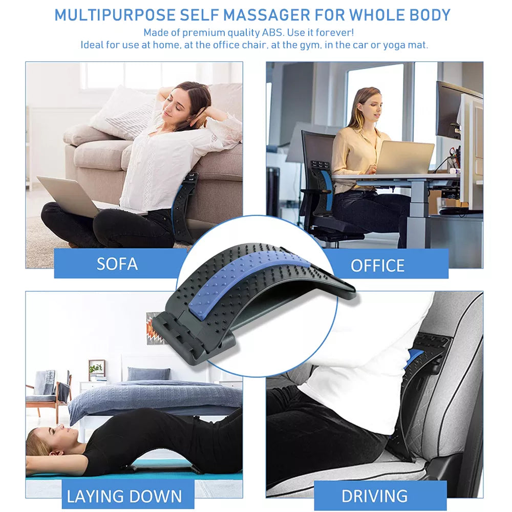 Étireur lombaire ergonomique et masseur de dos