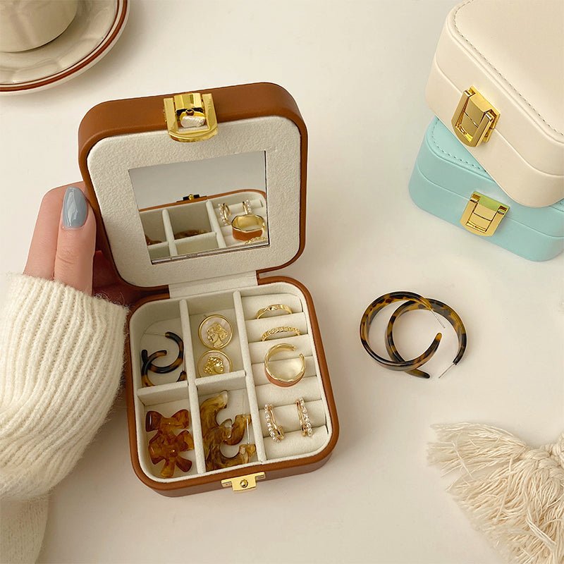 Boîte de rangement portable pour bijoux à grande capacité multi-couches