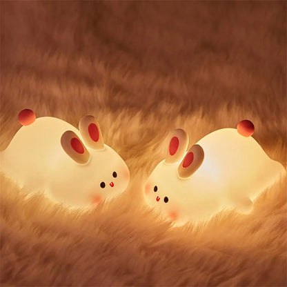 Lampe de nuit LED lapin mignon avec capteur tactile