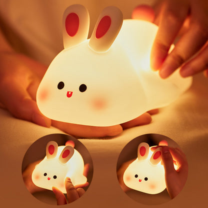 Lampe de nuit LED lapin mignon avec capteur tactile