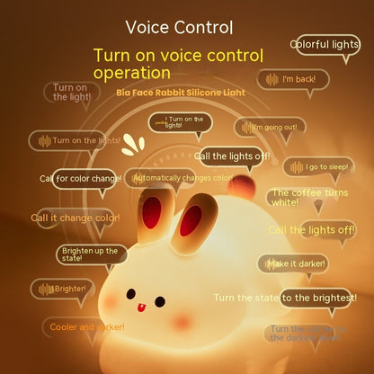 Lampe de nuit LED lapin mignon avec capteur tactile