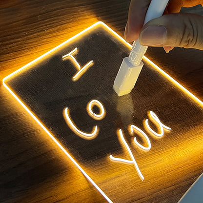 Panneau de message en acrylique LED avec alimentation USB