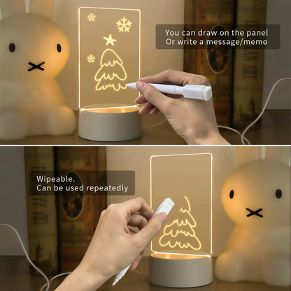 Panneau de message en acrylique LED avec alimentation USB