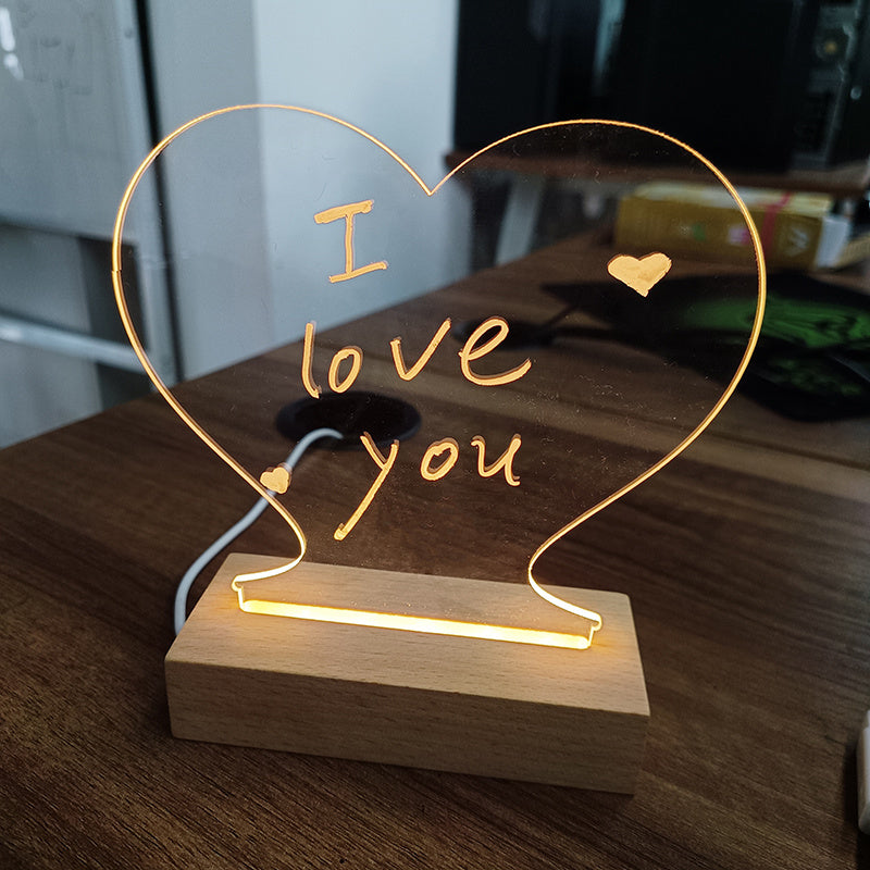 Panneau de message en acrylique LED avec alimentation USB
