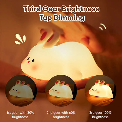 Lampe de nuit LED lapin mignon avec capteur tactile