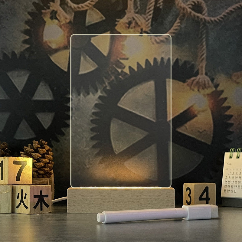 Panneau de message en acrylique LED avec alimentation USB
