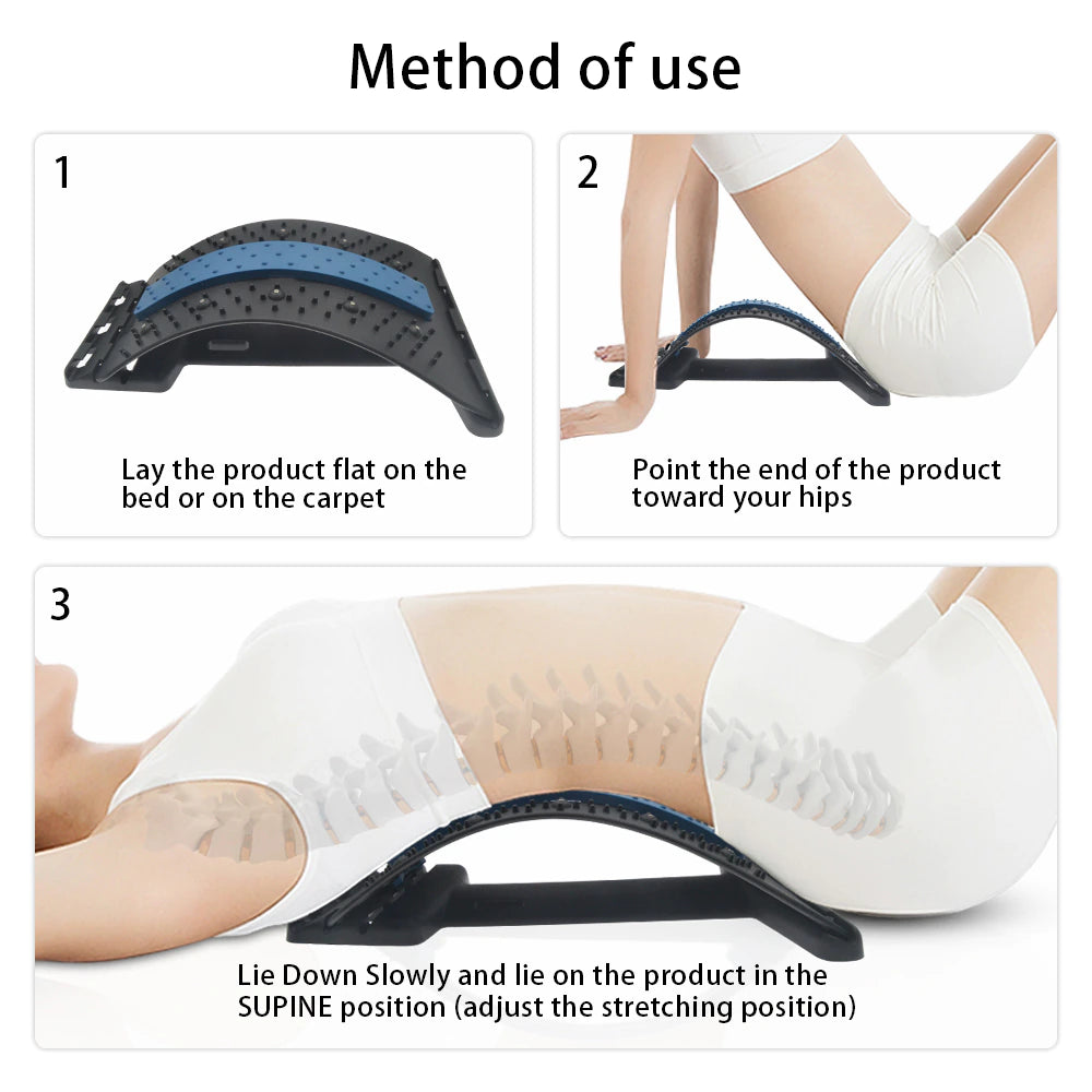 Étireur lombaire ergonomique et masseur de dos