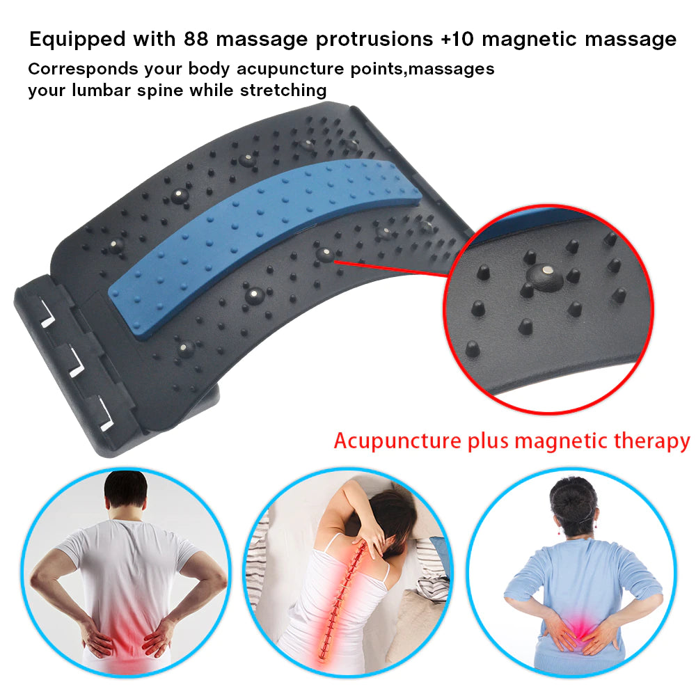 Étireur lombaire ergonomique et masseur de dos