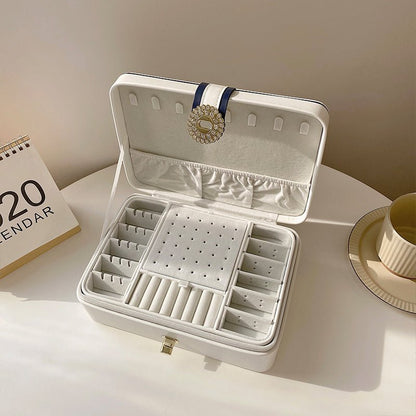 Boîte de rangement portable pour bijoux à grande capacité multi-couches
