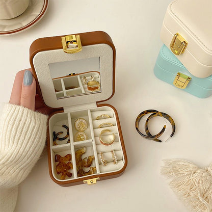 Boîte de rangement portable pour bijoux à grande capacité multi-couches